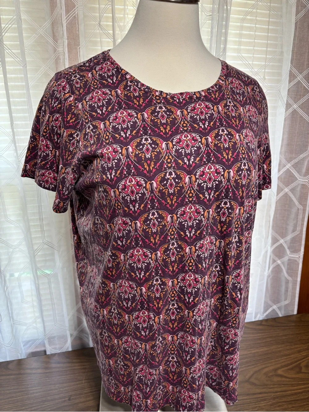 Roman’s 2X 26/28 Women’s Short-Sleeve Autumn Colors Top 29L 25 p2p